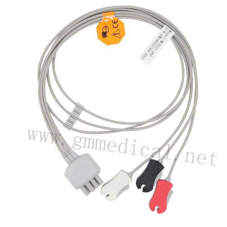 3-Lead ECG Leadwire Grabber 8-nastainen liitäntä AHA