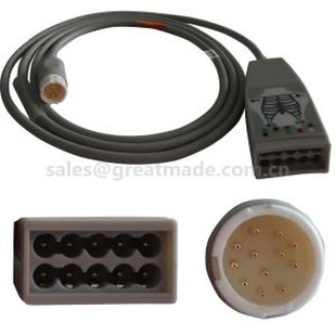 Yhteensopiva M1663A HP 10-Lyijy runko kaapelin, HP 12PINs.2M