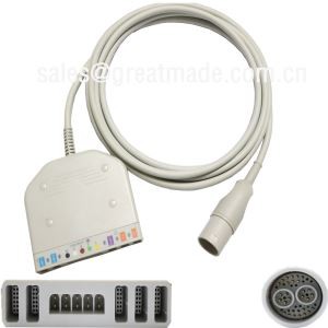 Käytä Lohmeier 98.060.120 / A -malliparametrirunko-kaapelia (IBP * 2, lämpötila * 2, 5-johdin EKG, Spo2)